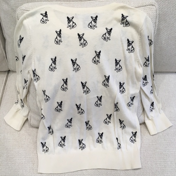 Forever 21 Frenchie Dog Print Sweater, Size S - Picture 2 of 6